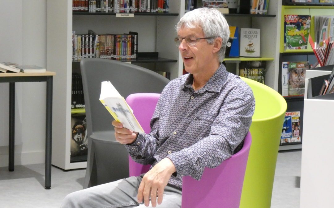 Jean Claude Mourlevat et Séverine Vidal, au collège, pour Le Livre fait le pont.