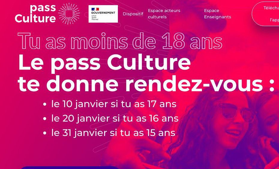 Tu as entre 15, 16 ou 17 ans ? Le Pass Culture est pour toi !